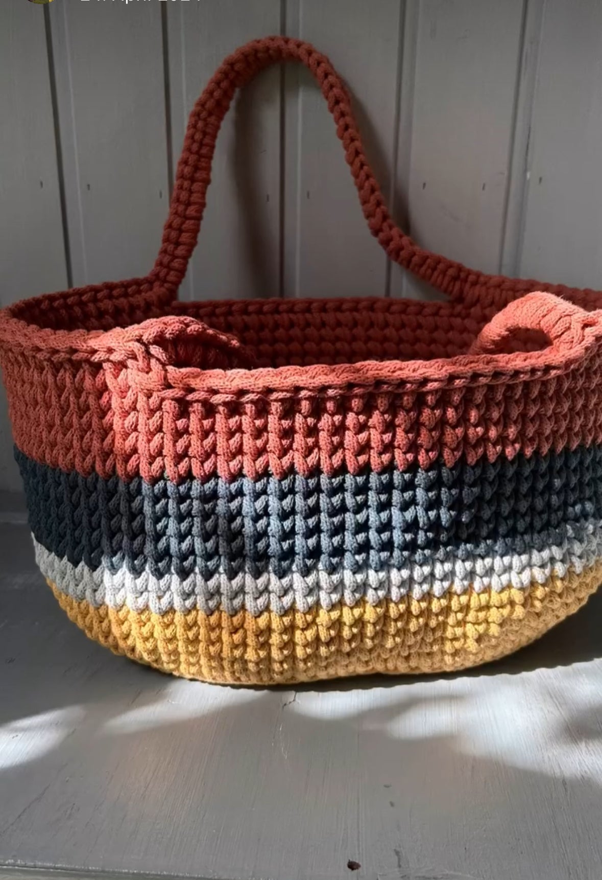 Korb mit Griff: Hoch 20cm I Lang 38cm