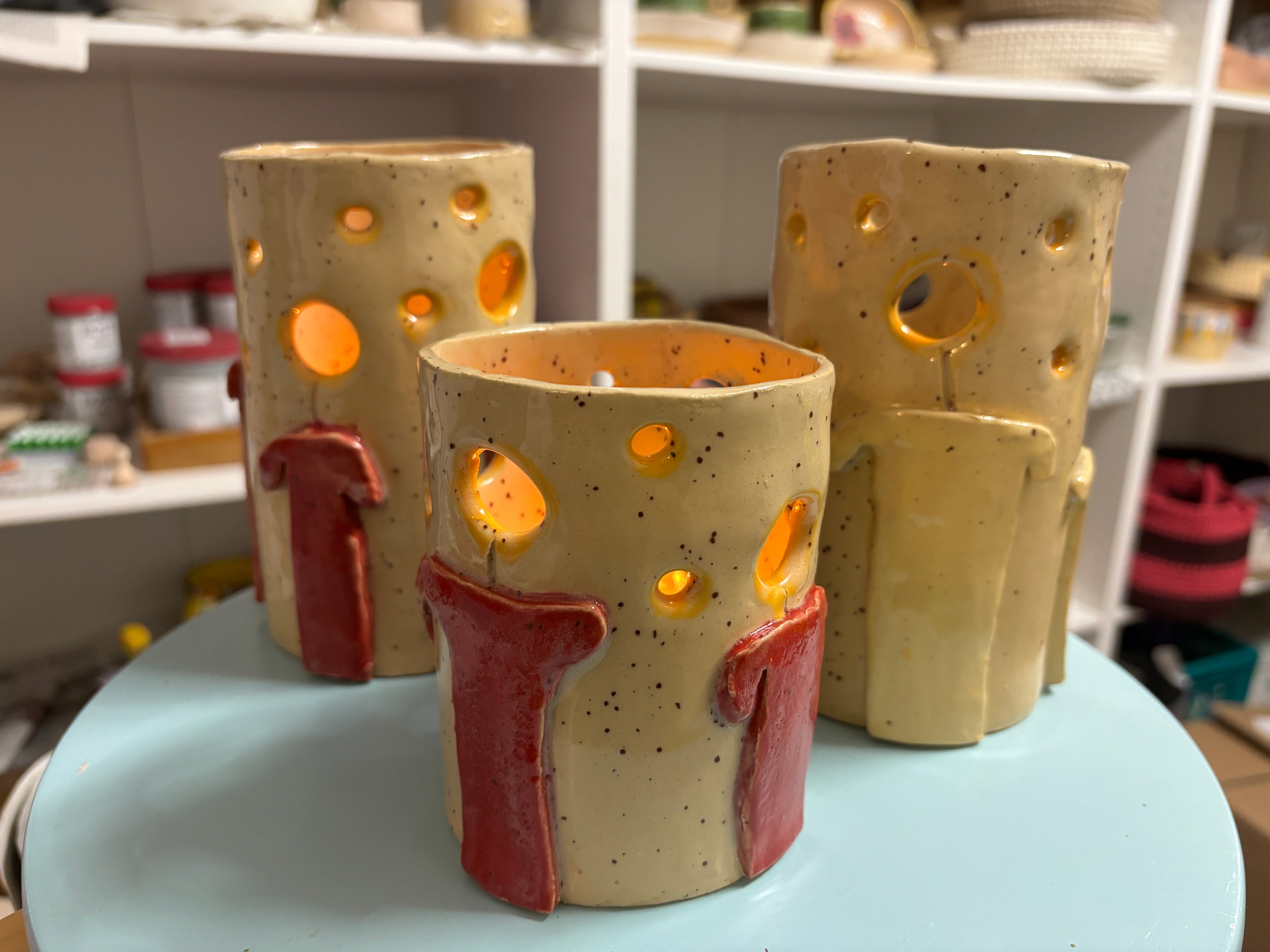 Windlichter Set: 17cm, 17cm und kleiner