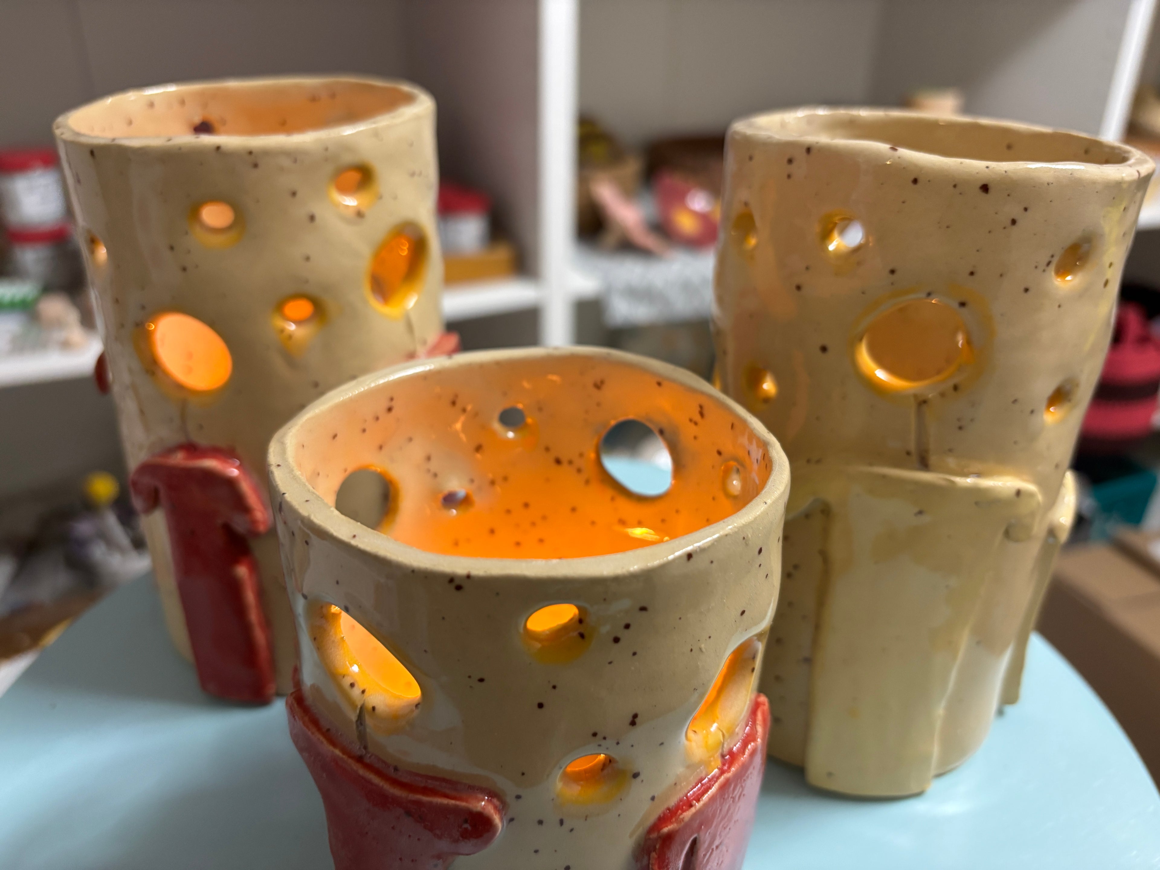 Windlichter Set: 17cm, 17cm und kleiner