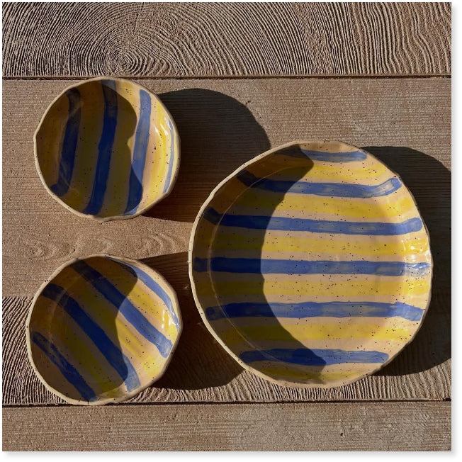Teller Set - Gestreift